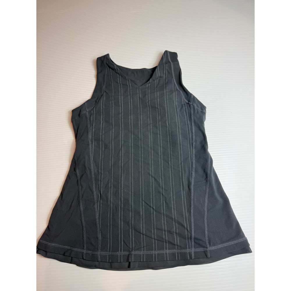 Lululemon Athletica Tank Top Racerback Striped Athletic‎ Workout Gym Gray 6